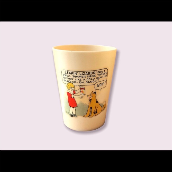 Retro Drink Cup Orphan Annie Graphics Ovaltine - Picture 2 of 9